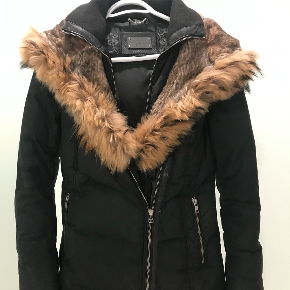 Mackage Akiva Black fur jacket